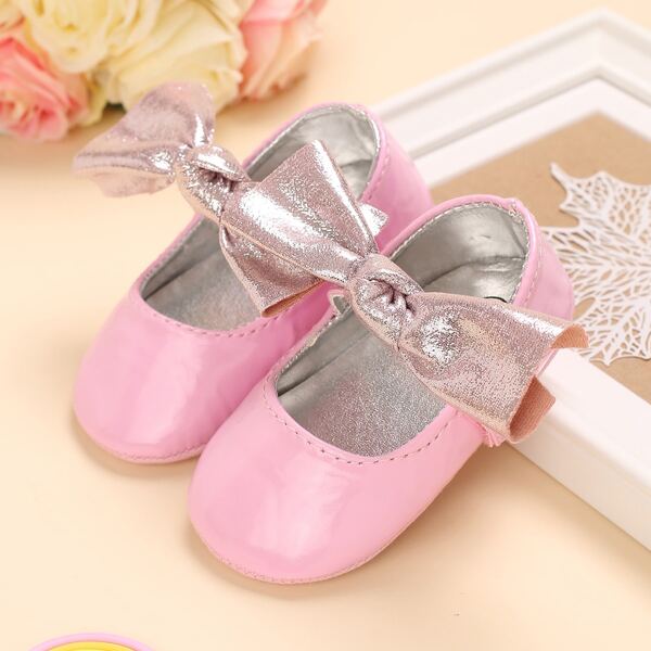 

Baby Girl Bow Decor Flats, Pink