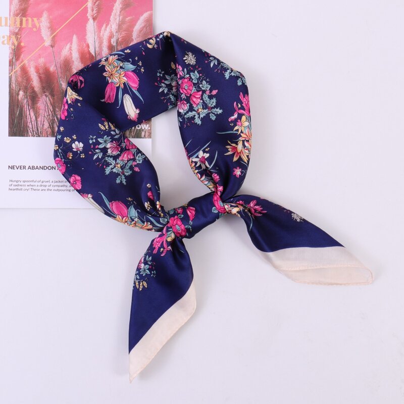 

Floral Pattern Bandana, Navy blue