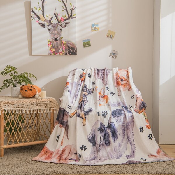 

Kids Dog Print Blanket, Multicolor