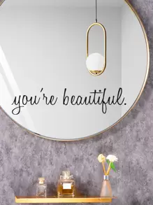 Adesivo da parete con design a citazione/slogan, adesivo da parete autoadesivo fai-da-te, adesivi, adesivo da parete, decalcomania in vinile per decorazioni domestiche, articoli per decorazioni primaverili per rinnovare la tua casa, adesivi decorativi Rama, regali per compleanni e lauree