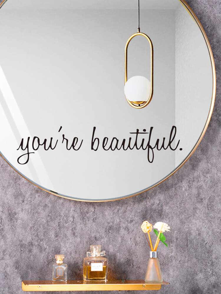 Quote Design StickerSlogan Graphic Wall Sticker, DIY Self-Adhesive Wall Decal,Stickers,Wall Decal, Vinyl Decal For Home Decorations,Spring Decoration Items Refresh Your Home,Rama Decoration Stickers Gifts Birthday Graduation