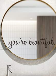 Adesivo da parete con design a citazione/slogan, adesivo da parete autoadesivo fai-da-te, adesivi, adesivo da parete, decalcomania in vinile per decorazioni domestiche, articoli per decorazioni primaverili per rinnovare la tua casa, adesivi decorativi Rama, regali per compleanni e lauree