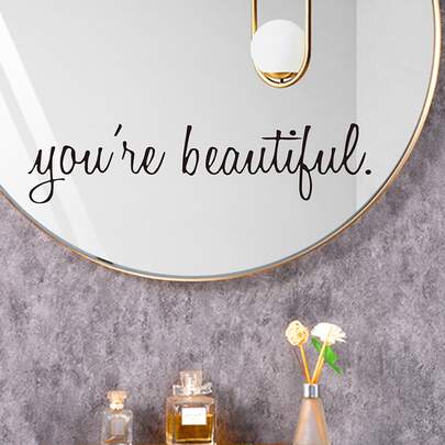 Quote Design StickerSlogan Graphic Wall Sticker, DIY Self-Adhesive Wall Decal,Stickers,Wall Decal, Vinyl Decal For Home Decorations,Spring Decoration Items Refresh Your Home,Rama Decoration Stickers Gifts Birthday Graduation