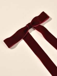 Nơ kẹp tóc - Màu Đỏ Sâu - Xem 4