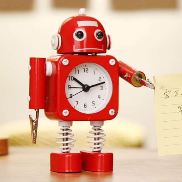 

Robot Shaped Alarm Clock, Red
