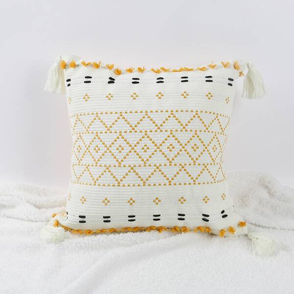 

Tufted Tassel Cushion Cover Without Filler, Multicolor