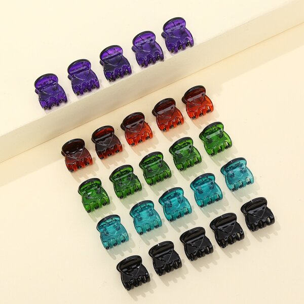 

25pcs Simple Hair Claw, Multicolor