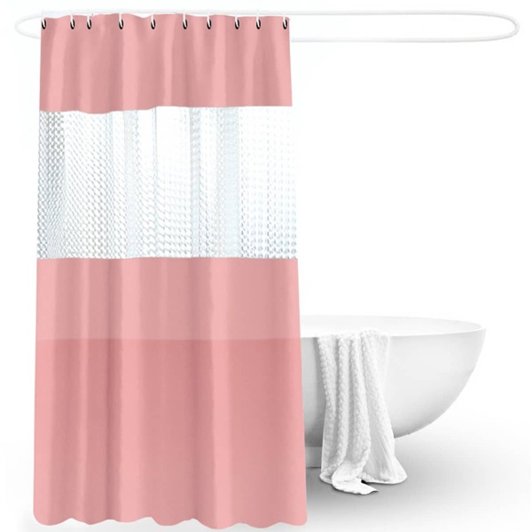 

Splicing Shower Curtain, Baby pink