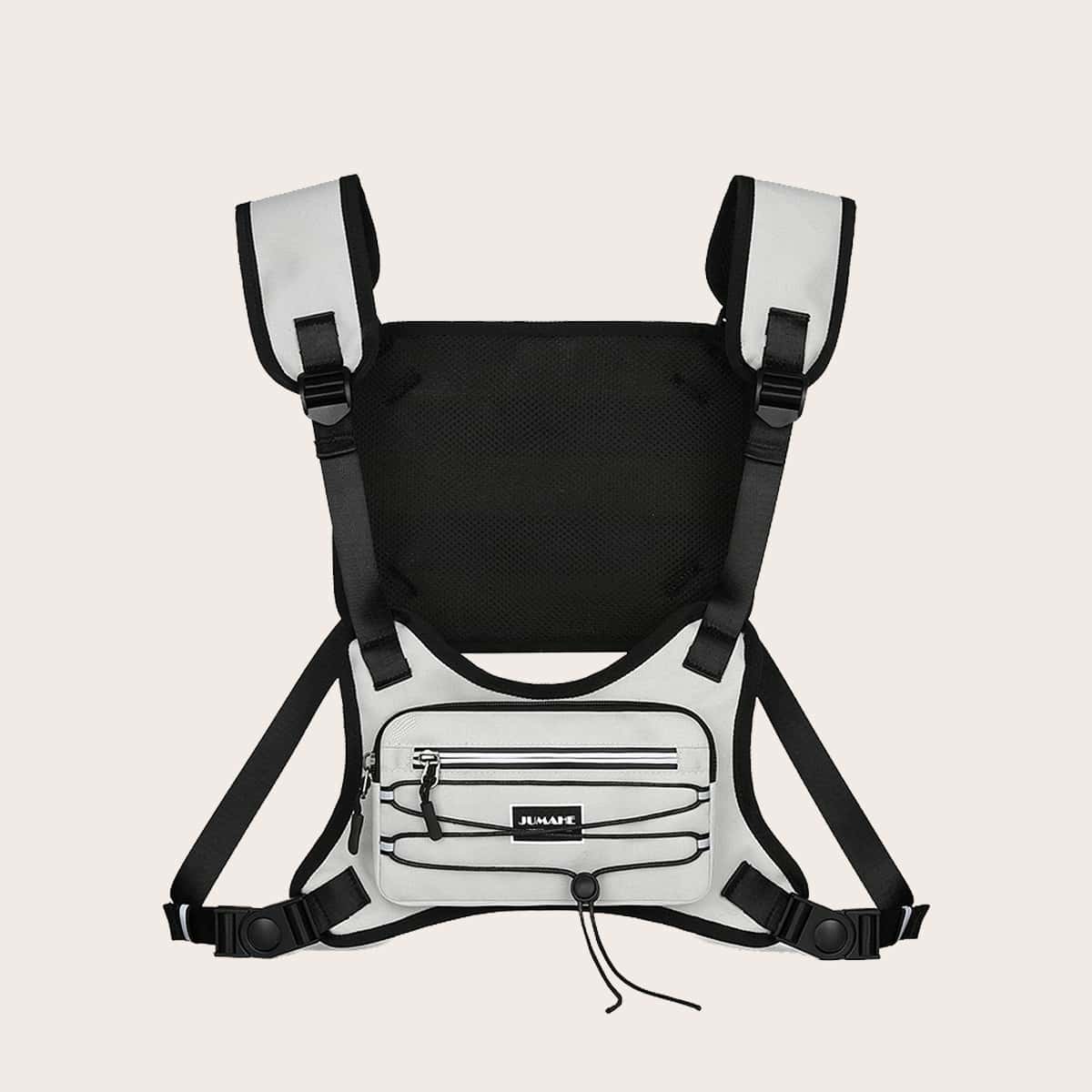 

Guys Pocket Front Chest Bag, Grey