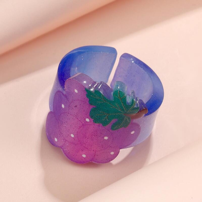 

Grape Acrylic Ring, Multicolor