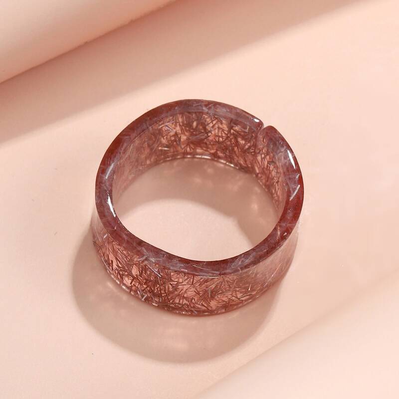 

1pc Resin ring, Brown