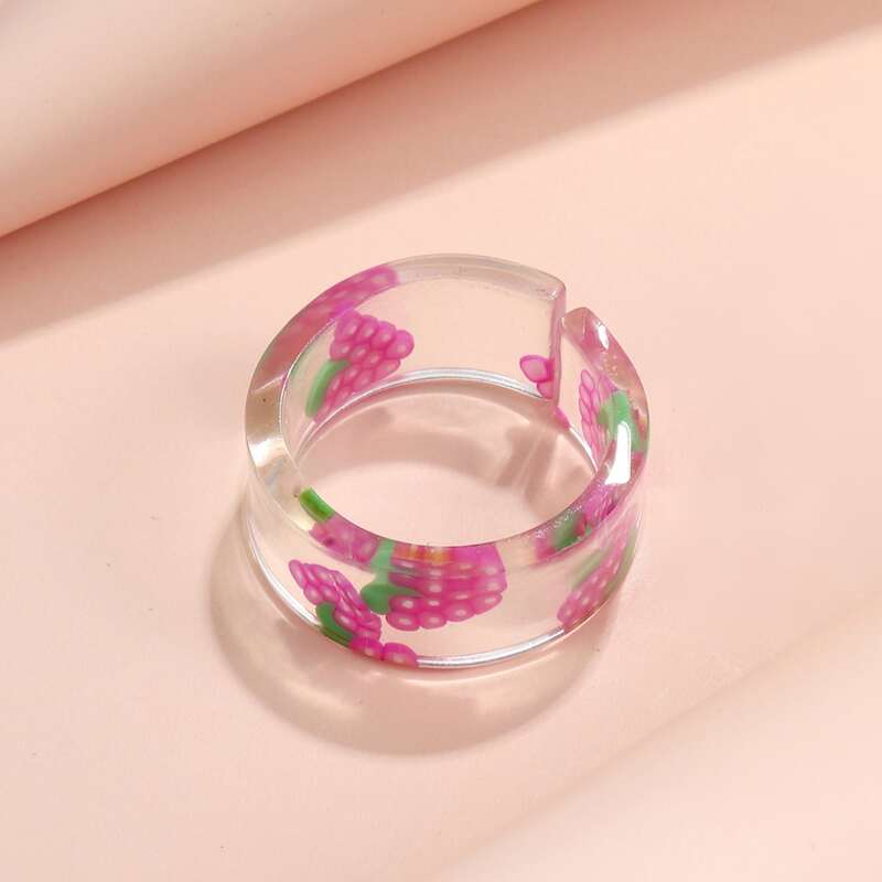 

Grape Acrylic Ring, Multicolor