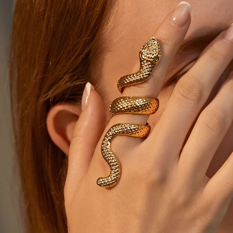 

Snake Design Ring, Gold