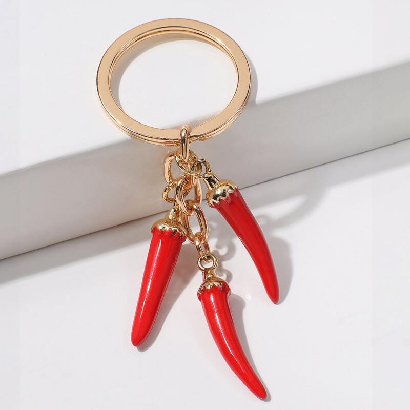 

Chili Pendant Keychain, Red