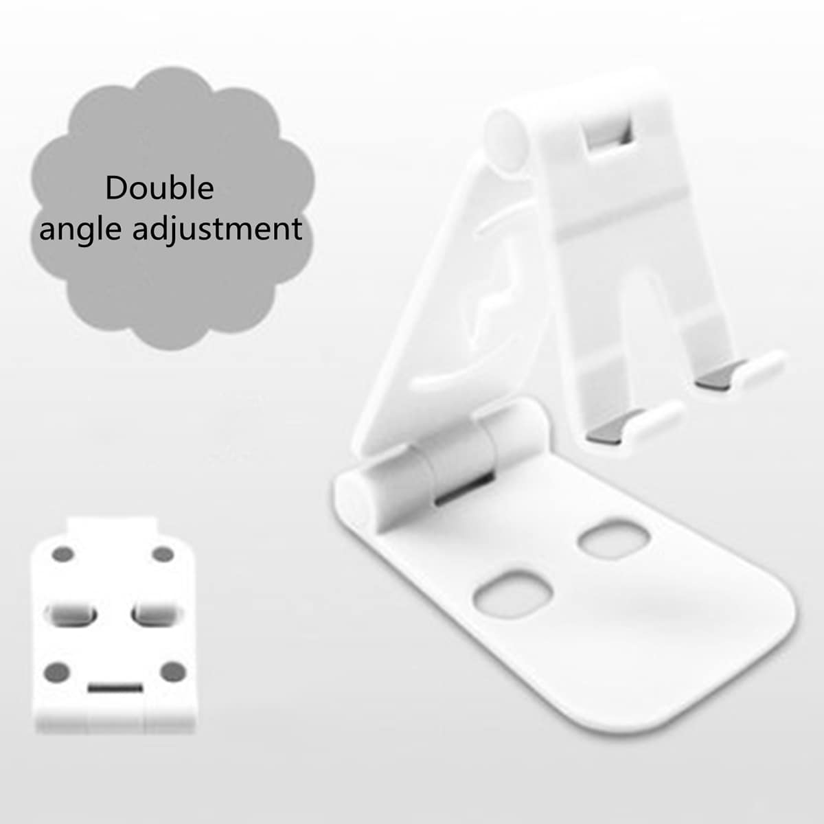

Adjustable Desktop Phone Holder, White