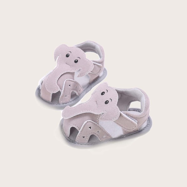 

Baby Boy Elephant Appliques Velcro Strap Sandals, Grey