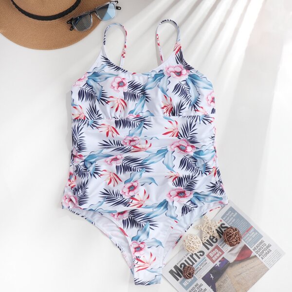 

Maternity Floral & Tropical One Piece Swimsuit, Multicolor