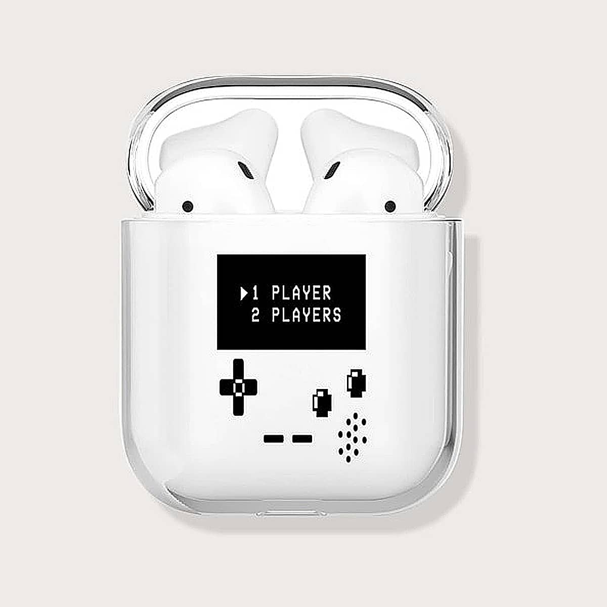 

Gamepad Graphic Earphone Case For AirPods, Black clear