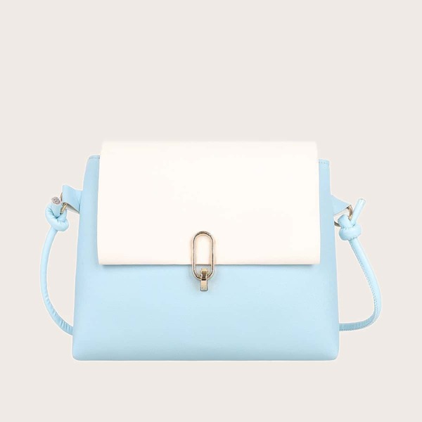

Two Tone Crossbody Bag, Blue and white