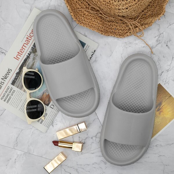 

Men Open Toe Non-slip Slippers, Grey