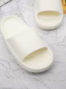 Minimalist Open Toe Slides - Beige - View 5