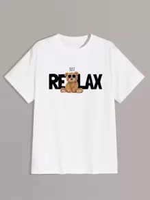 Manfinity Tops Nam Hoạt hình Sẵn sàng - trắng - Xem 1