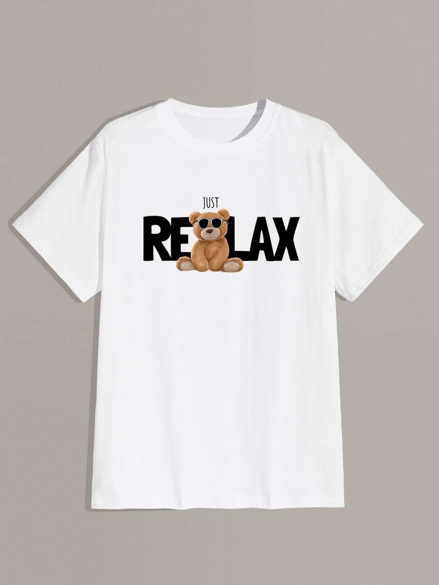 Manfinity Tops Nam Hoạt hình Sẵn sàng - trắng - Xem 1