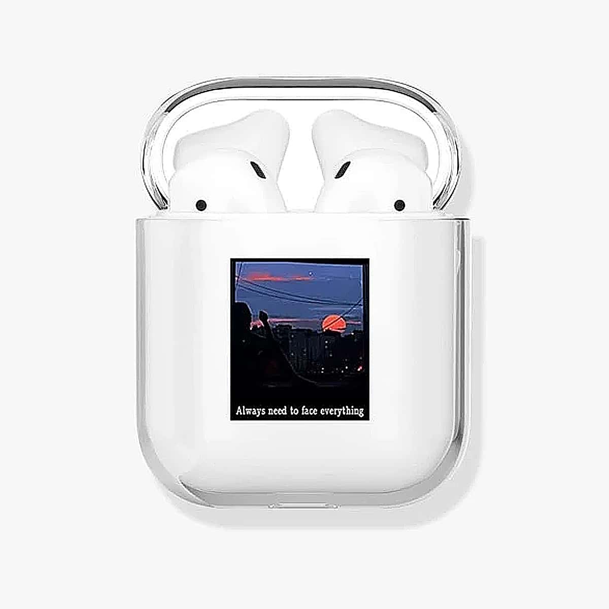

Cloud Print Clear AirPods Case