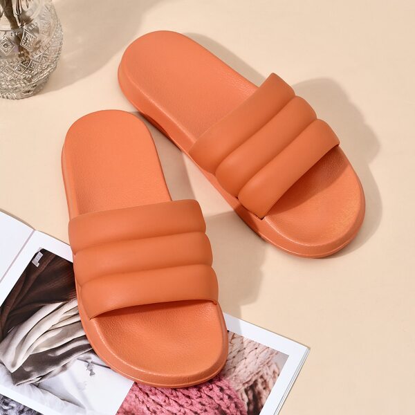 

Open Toe Slides, Orange
