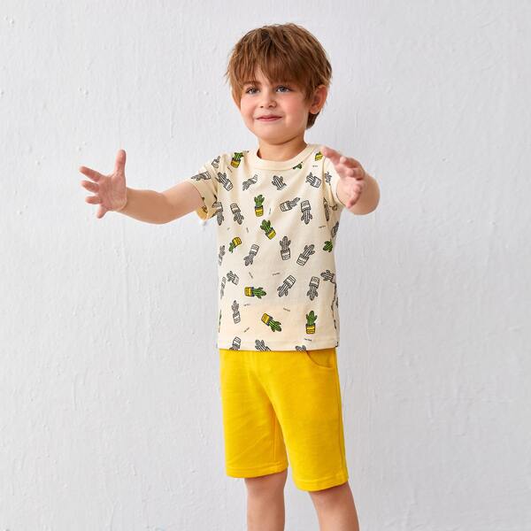 

Toddler Boys Cactus Graphic Tee & Shorts, Multicolor
