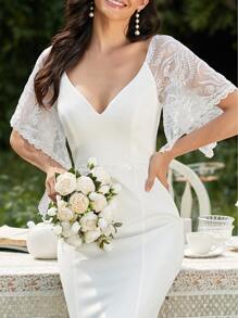 EVERPRETTY Đầm Dây kéo màu trơn Hấp dẫn - trắng - Xem 3