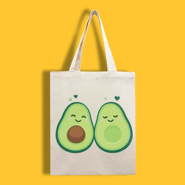 

Cartoon Graphic Shopper Bag, Beige