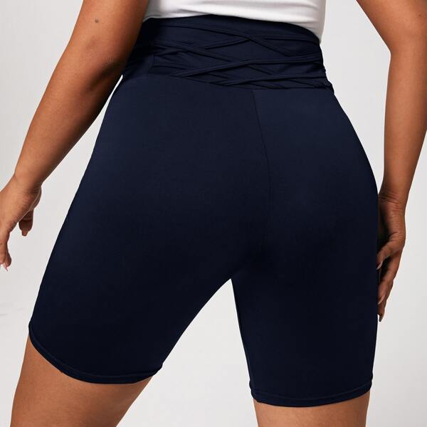 

Plus Super Elastic Biker Shorts, Navy blue