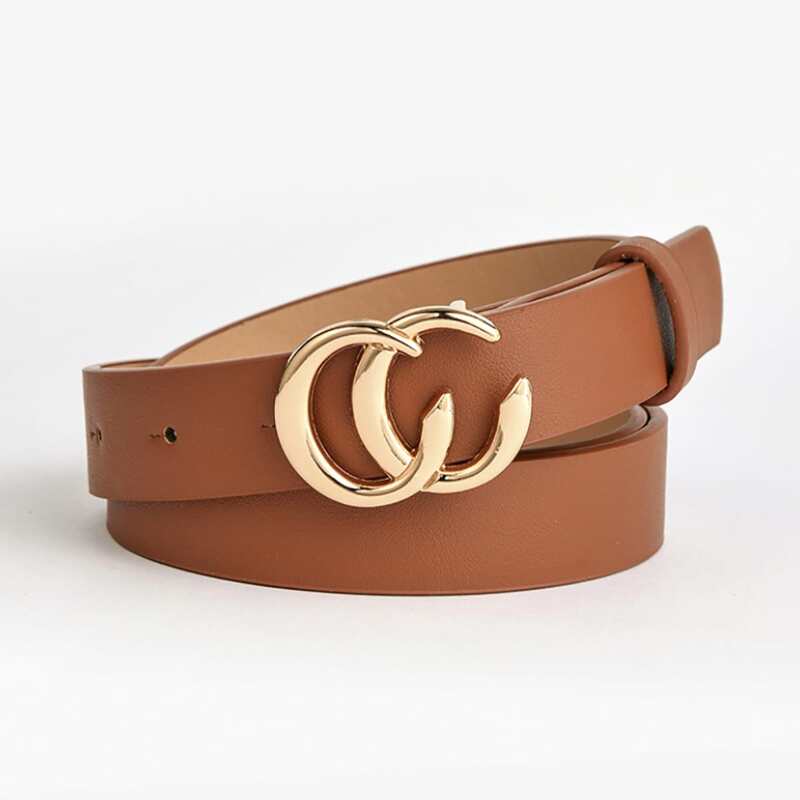 

Metal Buckle Belt, Camel