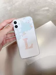 Letter Graphic Phone Case - Multicolor - View 2