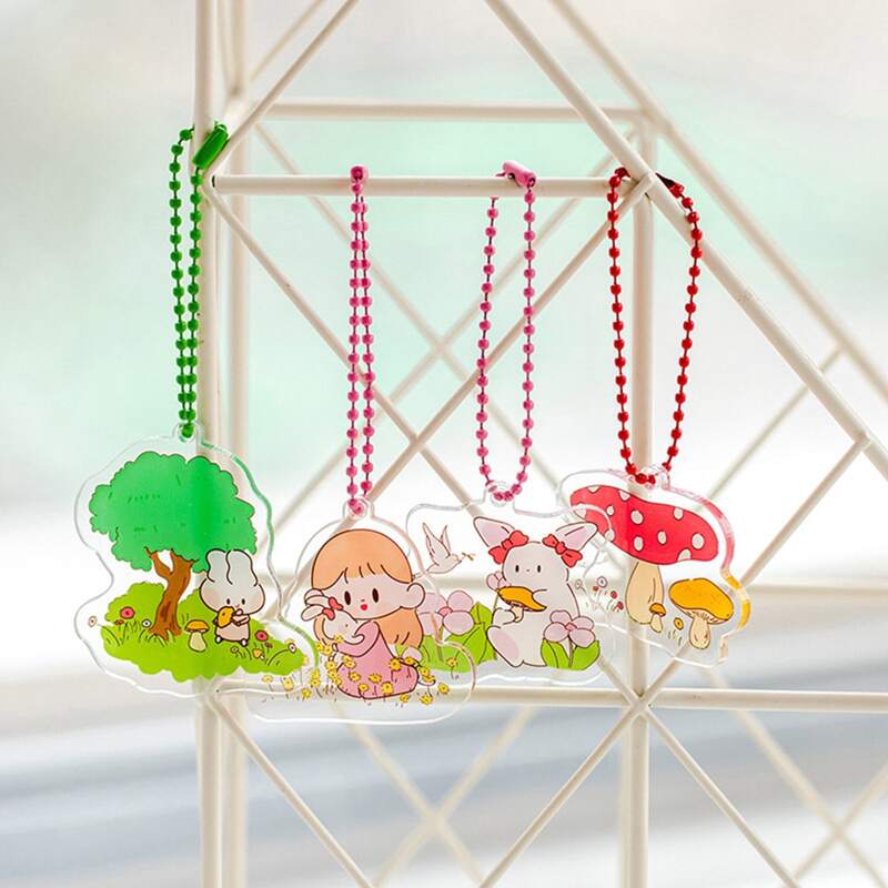 

1pc Random Cartoon Bunny Keychain, Multicolor