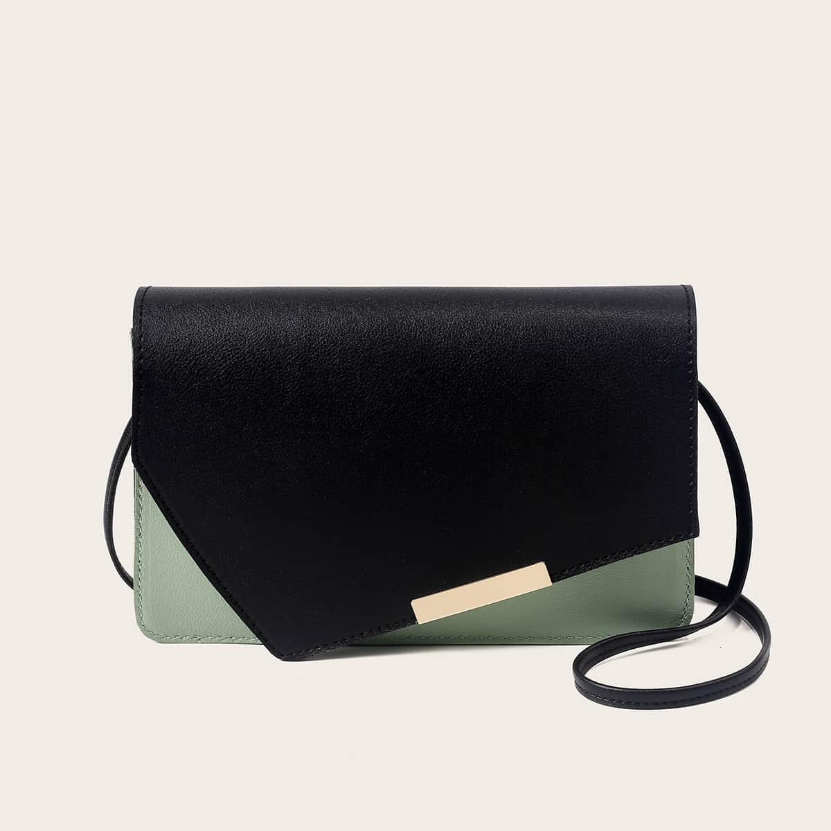 

Colorblock Flap Crossbody Bag, Multicolor