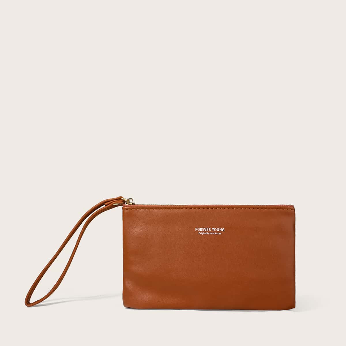 

Letter Graphic Long Wallet, Brown