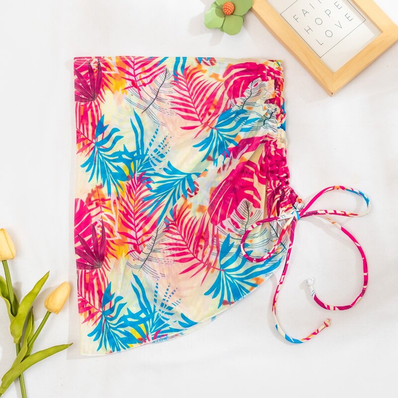 

Tropical Mesh Cover Up Skirt, Multicolor