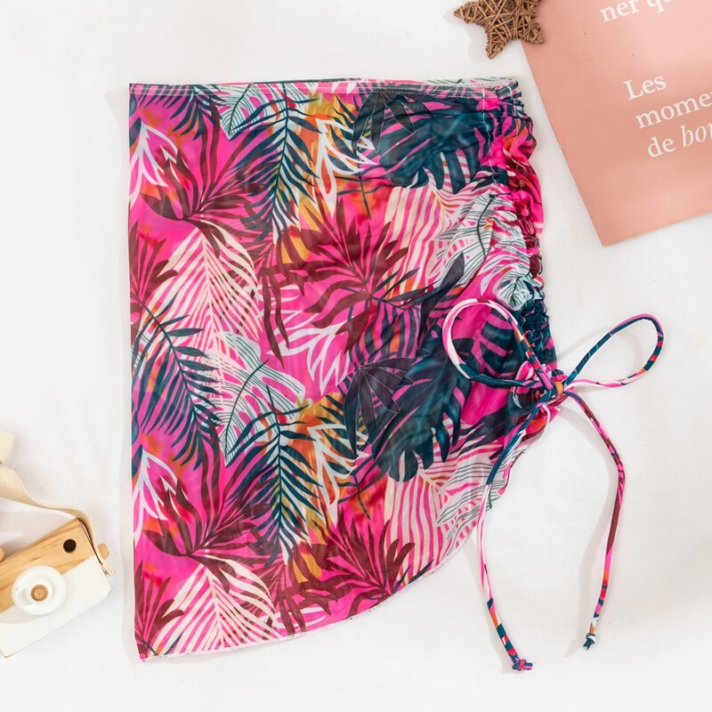 

Tropical Mesh Cover Up Skirt, Multicolor