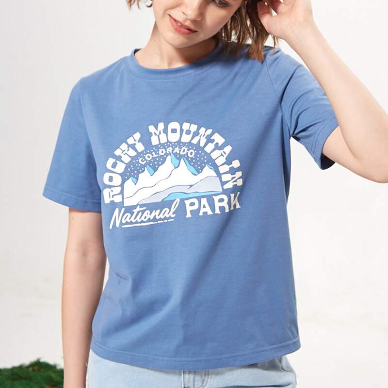 

Letter Graphic Tee, Blue