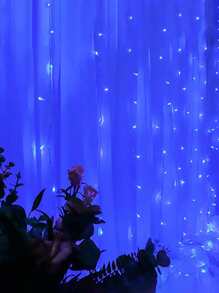 1条10米/100颗LED灯带，USB供电，8种模式，彩色装饰灯，适用于家居、房间、花园、婚礼、卧室、露台、派对、圣诞树、露营、办公室等场所。 - 藍色 - 查看 3