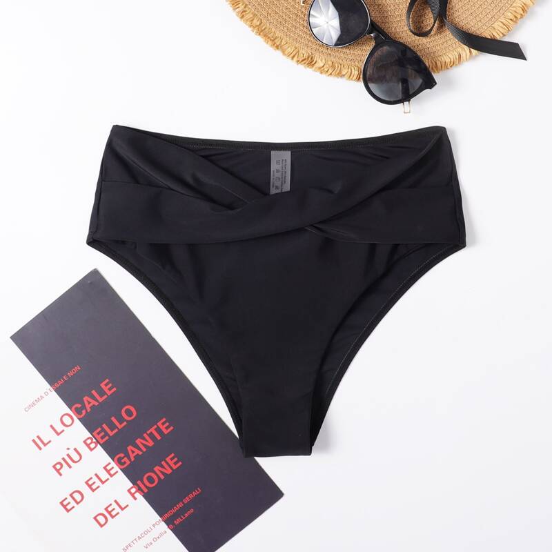 

Twist High Waisted Bikini Panty, Black
