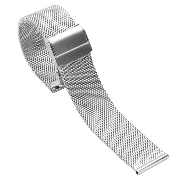 

20MM Width Stainless Steel Watchband, Silver