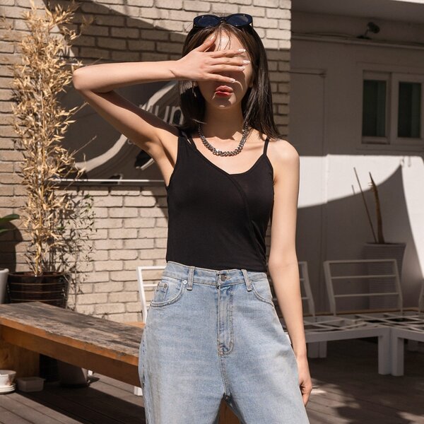 

Solid Cami Top, Black