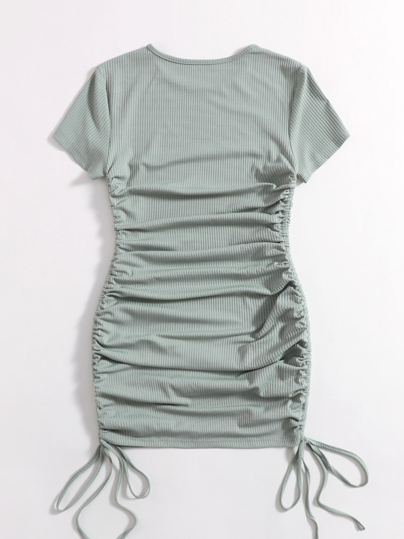 solid side drawstring ruched bodycon dress Our Solid Side Drawstring Ruched Bodycon Dress is such a vibe