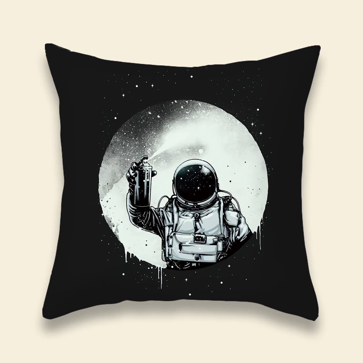

Astronaut Print Cushion Cover Without Filler, Multicolor