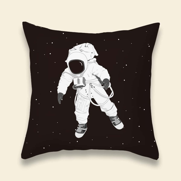 

Astronaut Print Cushion Cover Without Filler, Multicolor