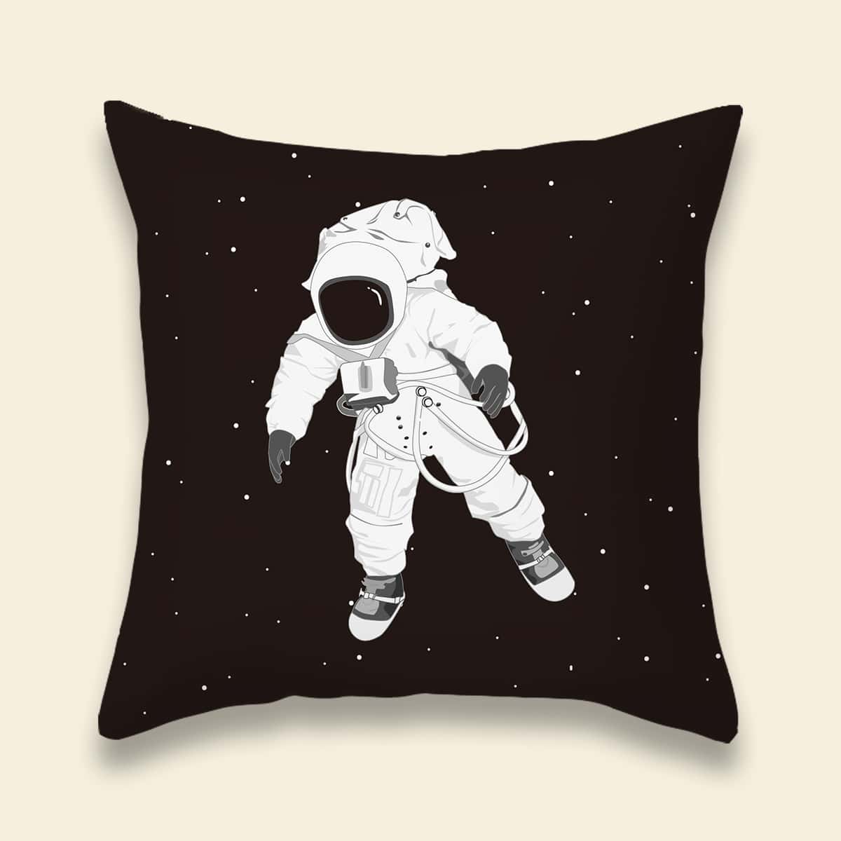 

Astronaut Print Cushion Cover Without Filler, Multicolor