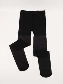 Toddler Girls Butterfly Print Mesh Tights - Black - View 4